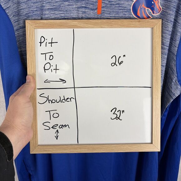 Boise State Broncos Quarter Zip Long Sleeve Pullover Shirt Size 2XL Blue NWT - Picture 6 of 6